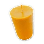 Beeswax candle cylinder thick high 5.5 x 9.5 cm