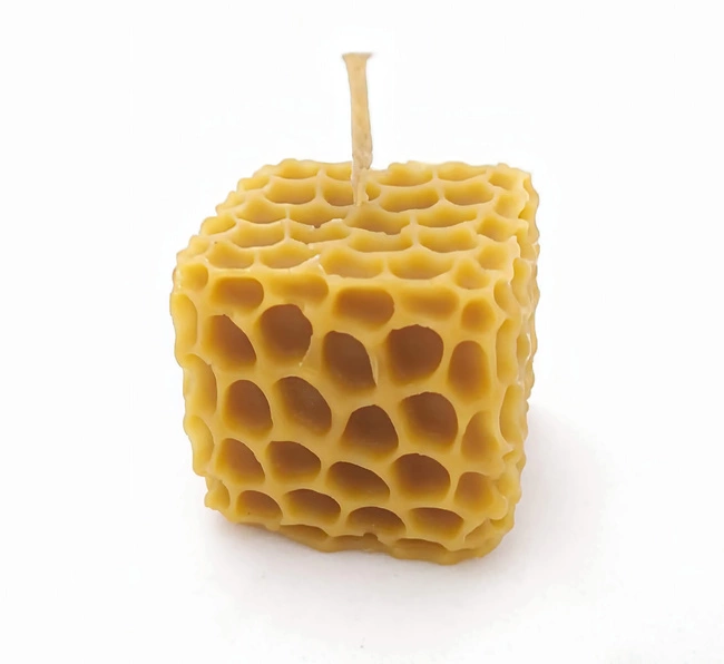 Wachskerzenblock Käse 4,5 x 4,5 cm