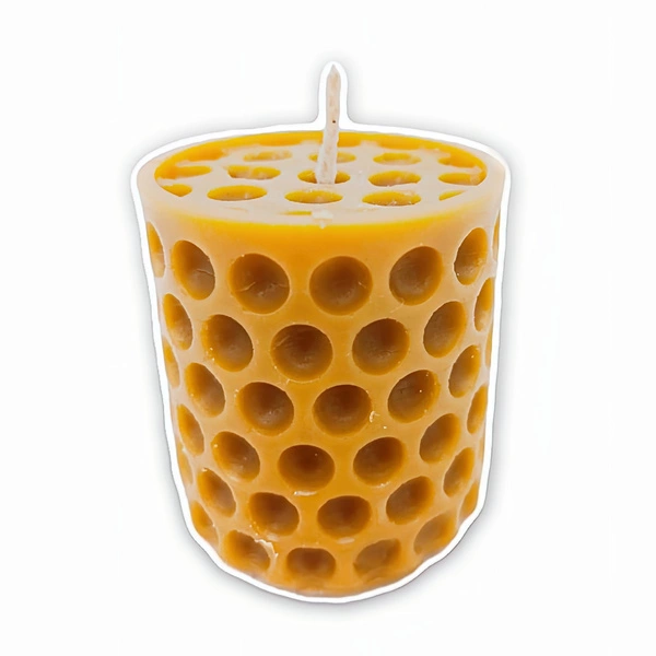 Świeca woskowa walec bąbelki wklęsłe